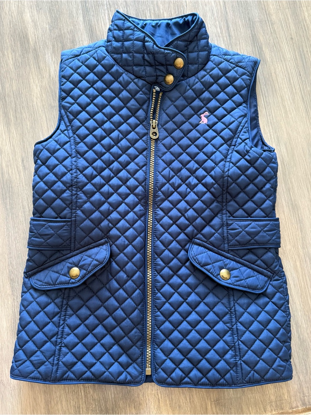 Joules Navy Quilted girl’s Vest 7-8y